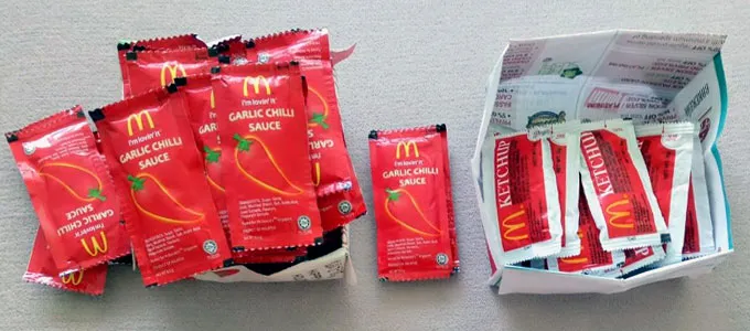 Ilustrasi Sambal Kemasan Sachet